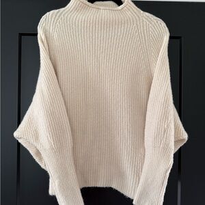 Cream Mock Neck Sweater